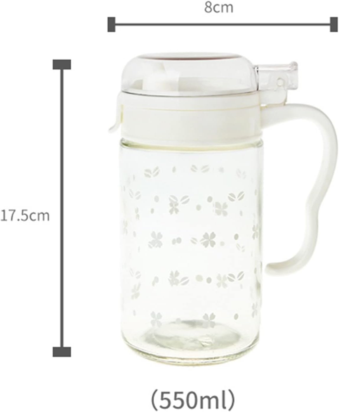 Oil Dispensing Bottles Large Olive Oil Dispenser Bottle Auto Flip Condiment Container Automatic Cap and Leakproof Vinegar Glass Cruet