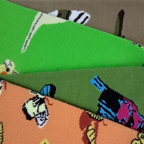 Image of HSELL Womens Novelty Socks with Colorful Flower Design Fancy Gift for Mom Lady Breathable Cotton Socks for Daily Wear