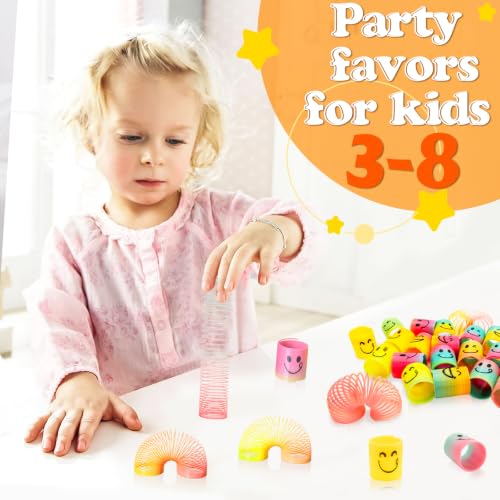 Image of 42 Pack Mini Spring Party Favors for Kids 3-5 4-8,Magic Rainbow Coil Toys | Stress Relief Treasure Box Toys for Classroom Prize, Goodie Bags Stuffers for Birthday Party ,Carnival , Fidget Toys Bulk