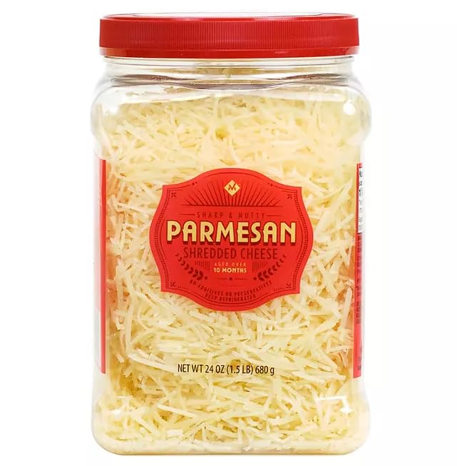 Shredded Parmesan Cheese (24 oz.) // Imported & Freshly Shredded // 10-Year Aged // No Preservatives or Additives // Perfect for Pasta, Soups & Salads