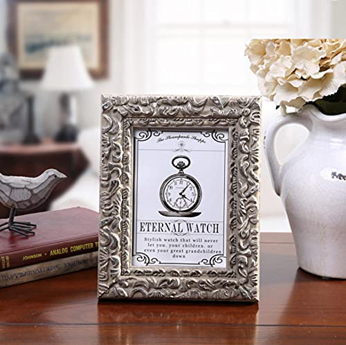 木製の額縁、ビンテージスタイルのフォトフレームの 家の装飾の正方形-3インチの色