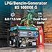 Könner & Söhnen KS 10000E G - Hybrid Benzin-LPG 4-Takt Stromerzeuger, Notstromaggregat 7500 Watt, 1x16A 1x32A Generator mit automatischem Spannungsregler 230V, E-Start, Digitale Anzeige Blau10-g