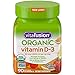 Vitafusion Organic D3 Gummy Vitamin, 90 Count - Non-GMO, Gluten-Free, Dairy-Free, No Gelatin, No HFCS