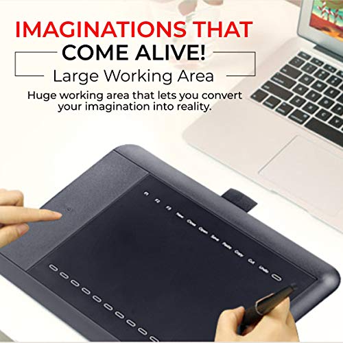 iBall Pen Digitizer, 8-inch x 6-inch, Graphic Tablet, Best for Writing, Drawing, Painting, Annotating and Sketching, 24 programmable Hot Cells,Black (Pen Digitiser 8060U) view 2
