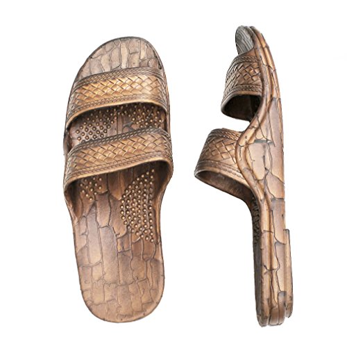 Rubber Double Strap Jesus Style Sandals Imperial Brand - With 1 Braided Natural Hemp Anklet Bracelet Bundle - 2 Items3