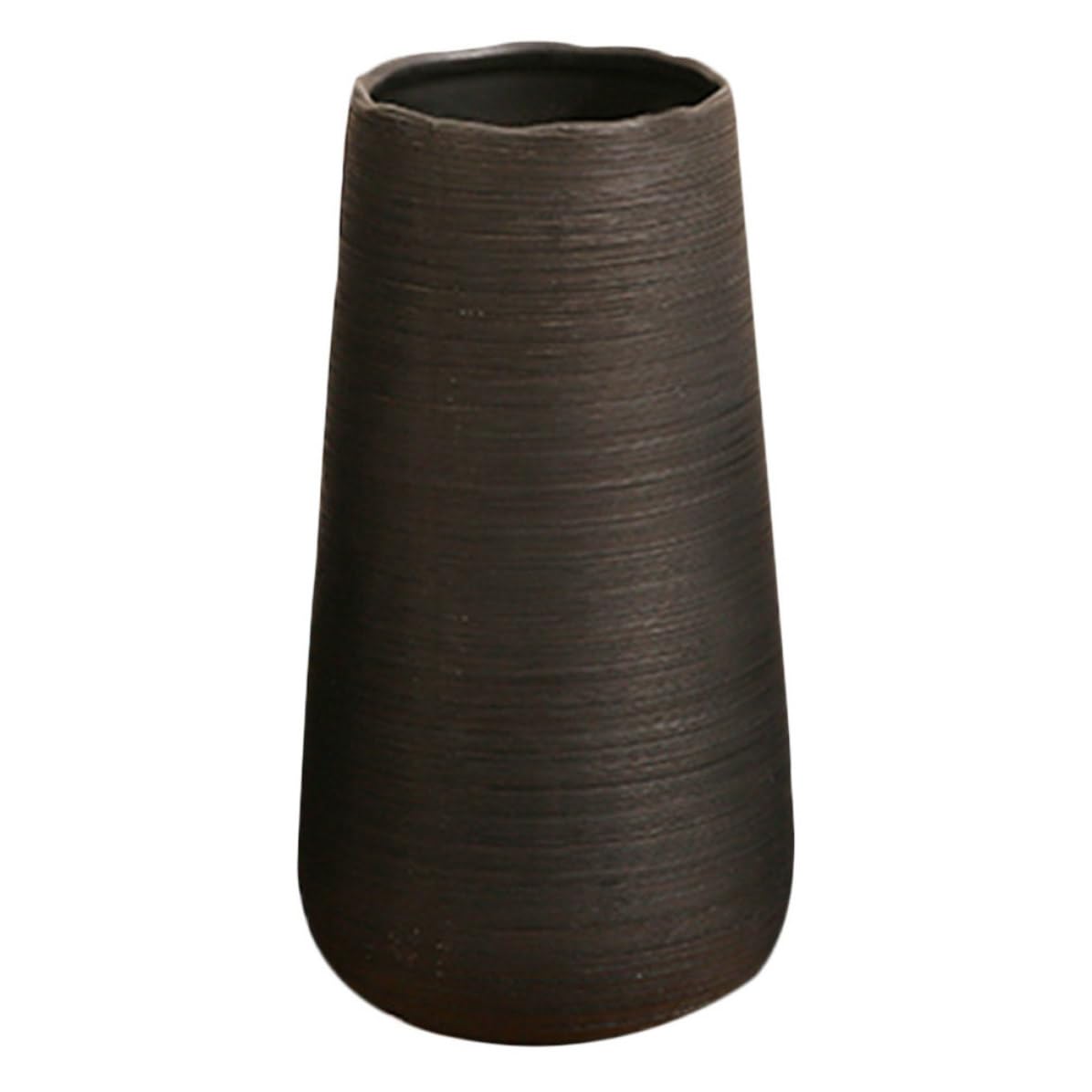 Vase en céramique noir au design moderne et épuré pour votre intérieur