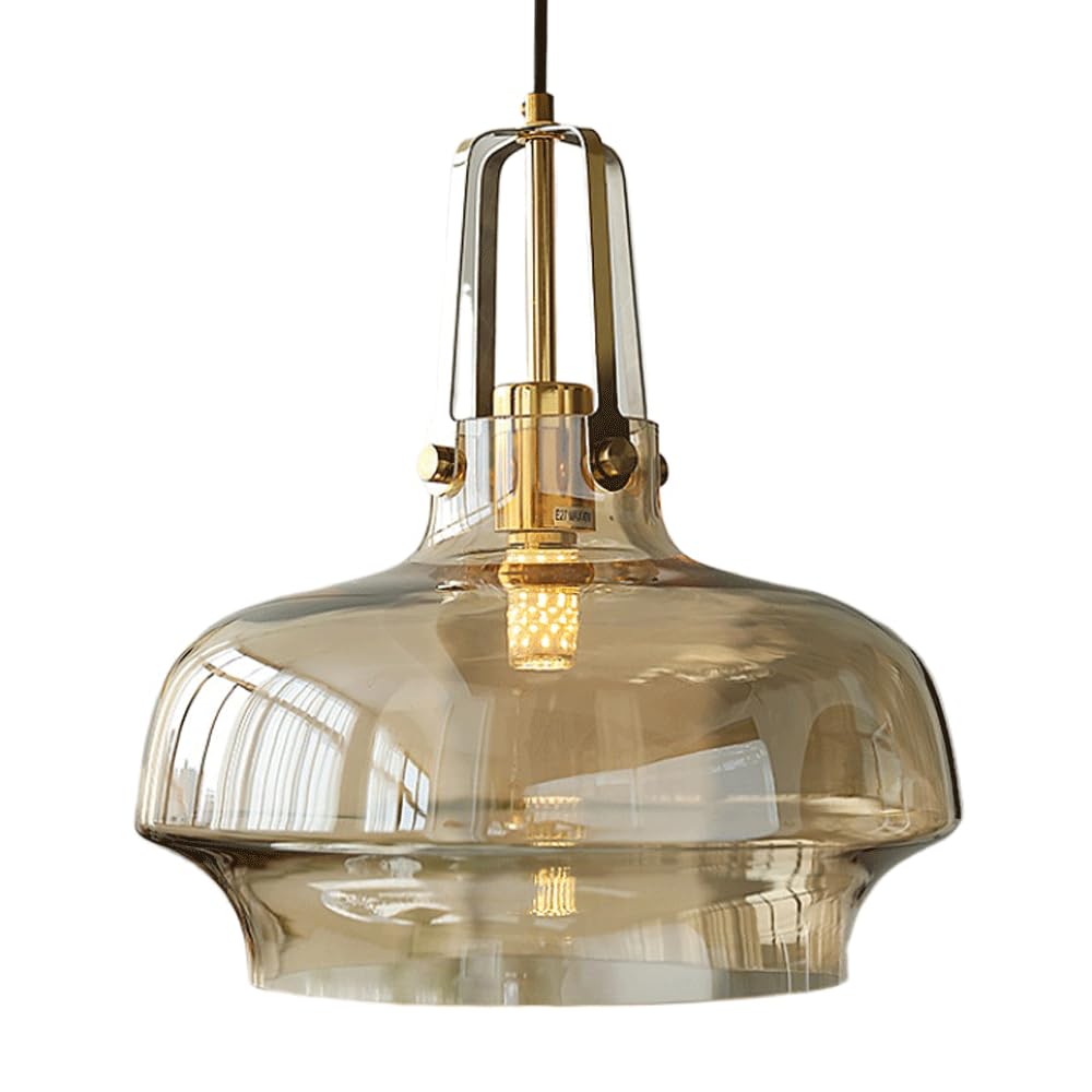 Lustre en verre nordique E27 suspension une tête pour luminaire de balcon