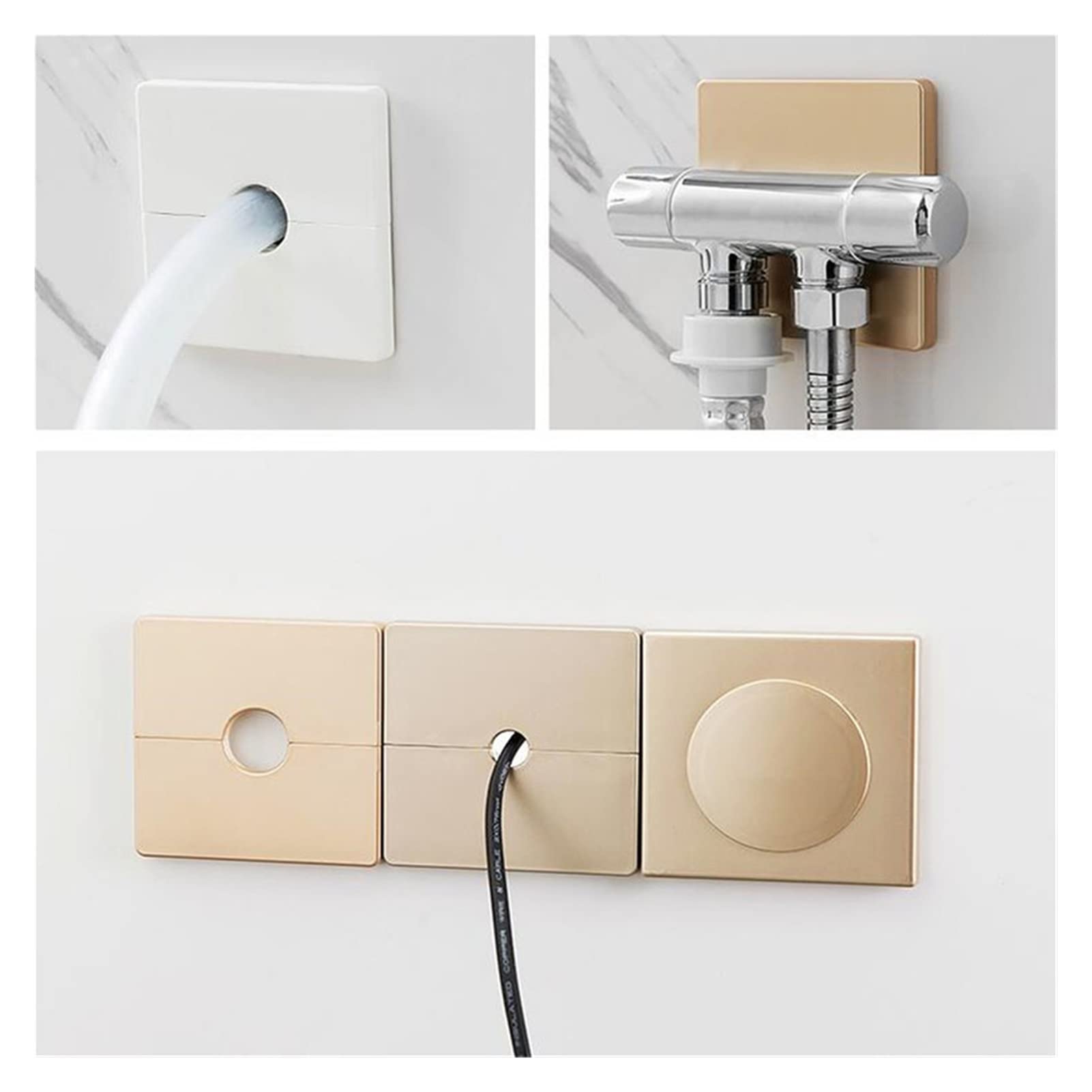 Pannello di copertura con fibbia da 22 mm - Riparazione rapida for tubi, docce e sfiati for asciugatrice (copertura in plastica for fori nel muro, 1 pezzo)