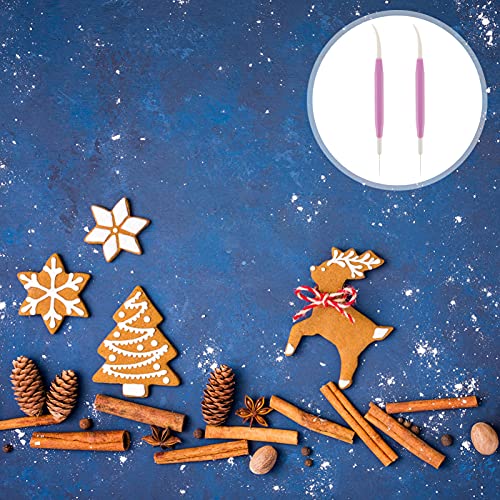 BESTonZON 2 stuks suiker roeren naald glas spuitwiel naald koekjes icing pin roestvrij staal sugar cake decoreren… - Afbeelding 6
