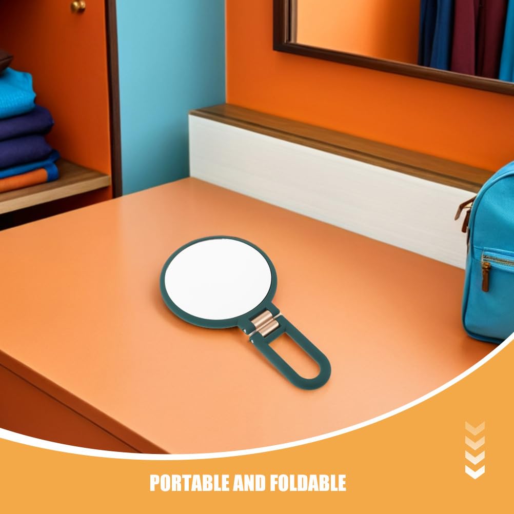 2pezzi Specchio Ingranditore Portatile da Specchio Tascabile Bifacciale con Ingrandimento Pieghevolper Trucco da Viaggio da Scrivania per Campeggio