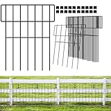 Garten Metallzaun 10 Stück Dekorative Komplettset Zaun, Gartenzaun Metall Zaunelemente Steck, Schmiedeeisen Landschaft Zaun für Blumenbeet, Bäume, Tier Barriere (Classic-A)