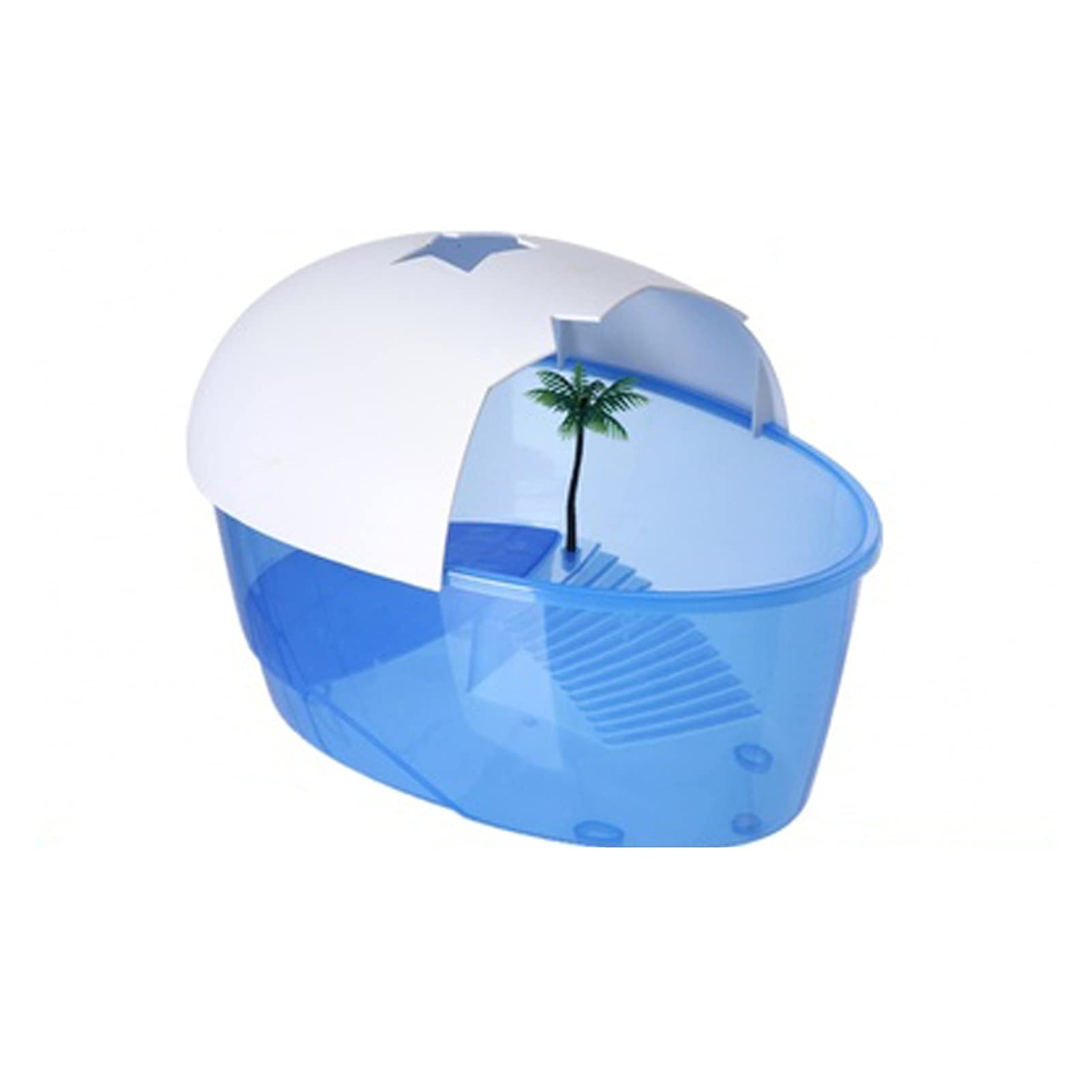 Serbatoio di tartaruga Tartaruga serbatoio con terrazza brasiliana tartaruga casa villa in plastica piccola e media terrario creativo con copertura serbatoio di pesce cisterna anfibio per Interni Este