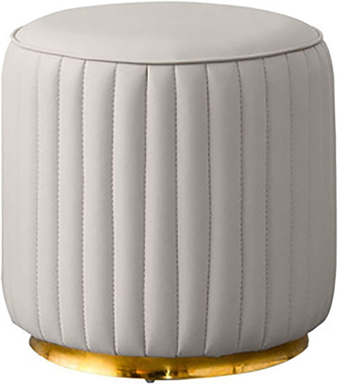 Tabouret en cuir nappa gris clair écoresponsable et robuste