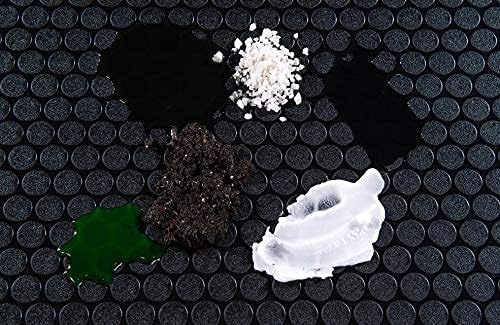 G-Floor 小さなコインパターンビニールガレージフローリングマット (8フィート6インチ x 22フィート、ミッドナイトブラック