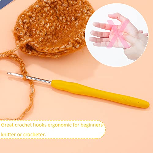 Image of Crochet Hook, 3.5 mm Ergonomic Crochet Hook, Crochet Needles for Arthritic Hands, Knitting Needles with Soft Handle Beginners and Experienced Hobbyists (3.5 mm)