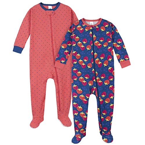 Image of Gerber Baby-Girls 2-Pack Footed Pajamas