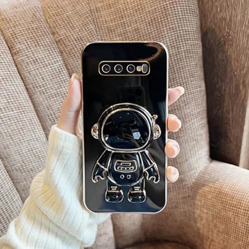 Image of for Samsung Galaxy S10 Plus Case Cute 3D Astronaut Stand Design Camera Protection Shockproof Soft Back Cover (for Samsung Galaxy S10 Plus, Black)