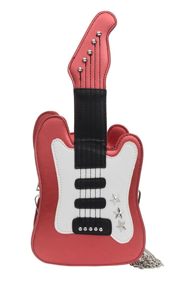 Y2k Sparkly Leather Guitar Shaped Bag Crossbody Bags for Women Trendy Shoulder Bag Tote Bag Hobo Purse 2023