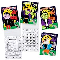 Baker Ross FE776 Halloween Mini Activity Book for Kids - Pack of 12, Puzzle Books for Kids, Party Bag Fillers for Kids, Book, Halloween