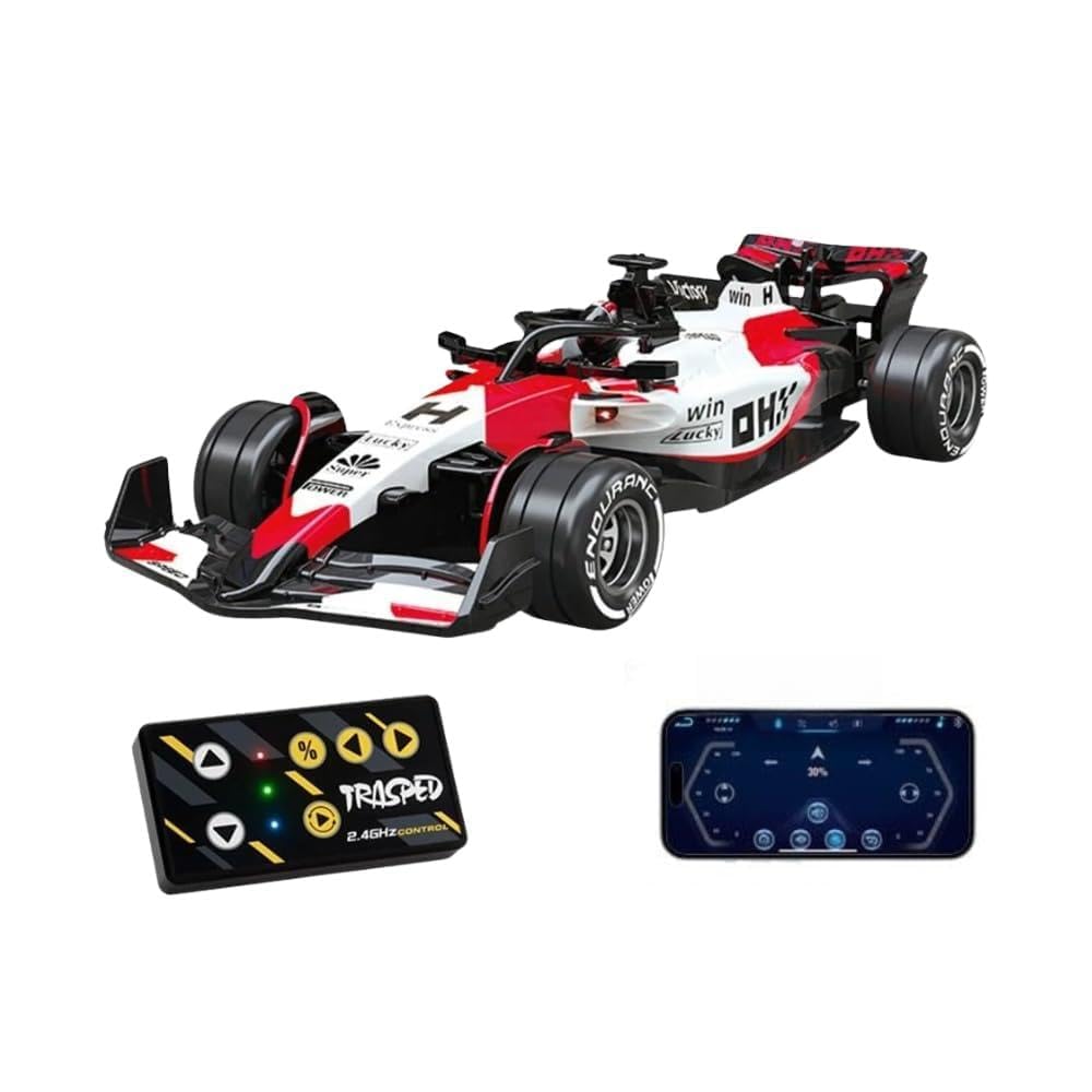 1:64 Die cast Metal F1 Mini RC Racing car with LED Lights | 2.4GHz Remote Control Car | 3 Speed Adjustable, USB Rechargeable Alloy RC Car for Kids & Adults Indoor/Outdoor Racing-image-39
