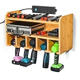 Drill Charging Station | Drill Storage | Wall Mounted Tool Storage Organizer | Power Tool Storage - Power Drill Toolbox Screwdriver Cordless Drill Organizer - Tool, Parts Craft Organizer Wooden