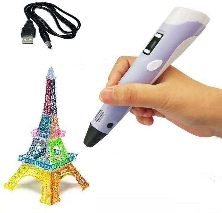 3D Pen with USB Cable| 3D Pen for Kids| 3D Pen with 3 * 1.75MM PLA Filaments| 3D Printing Pen Drawing Toy| 3D Printing Pen - Perfect for DIY and Crafting (with USB Cable)