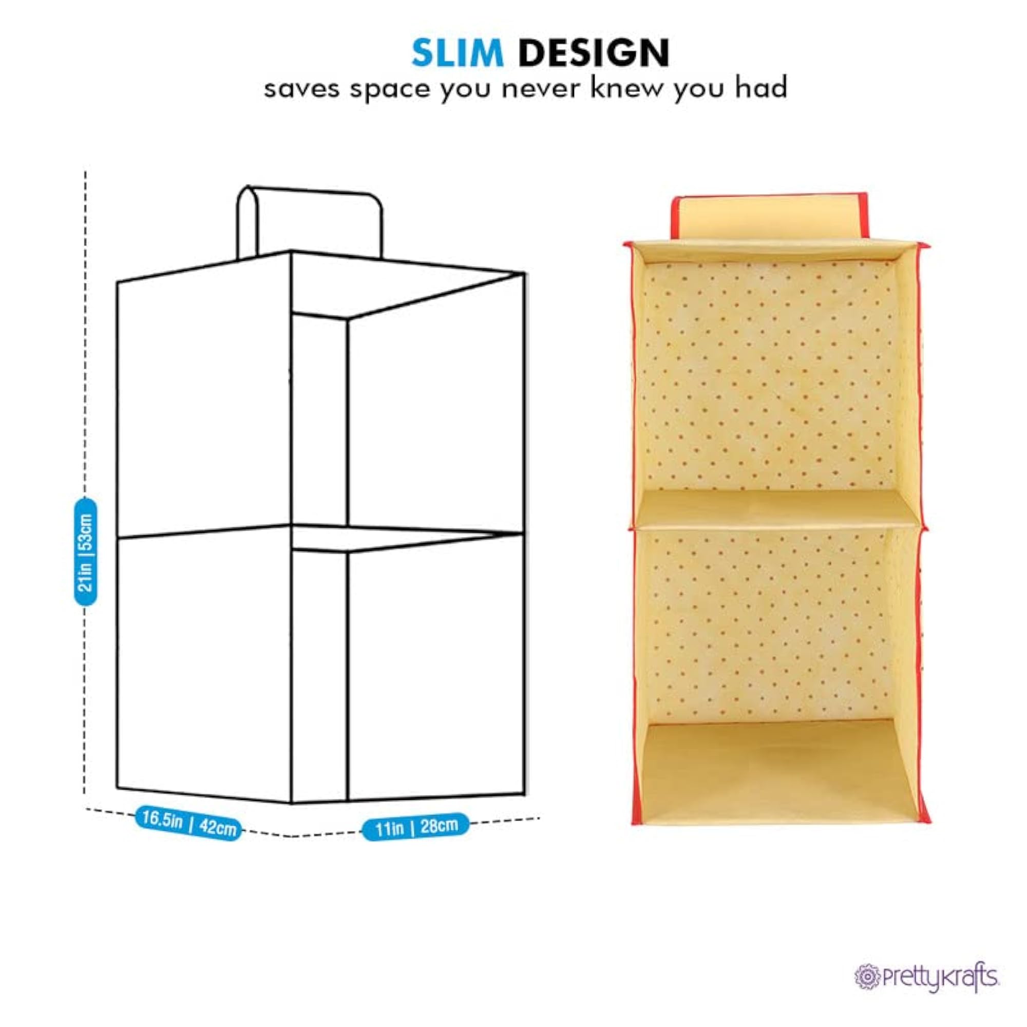2-Shelf Hanging Closet Shelves for Clothes Organizer