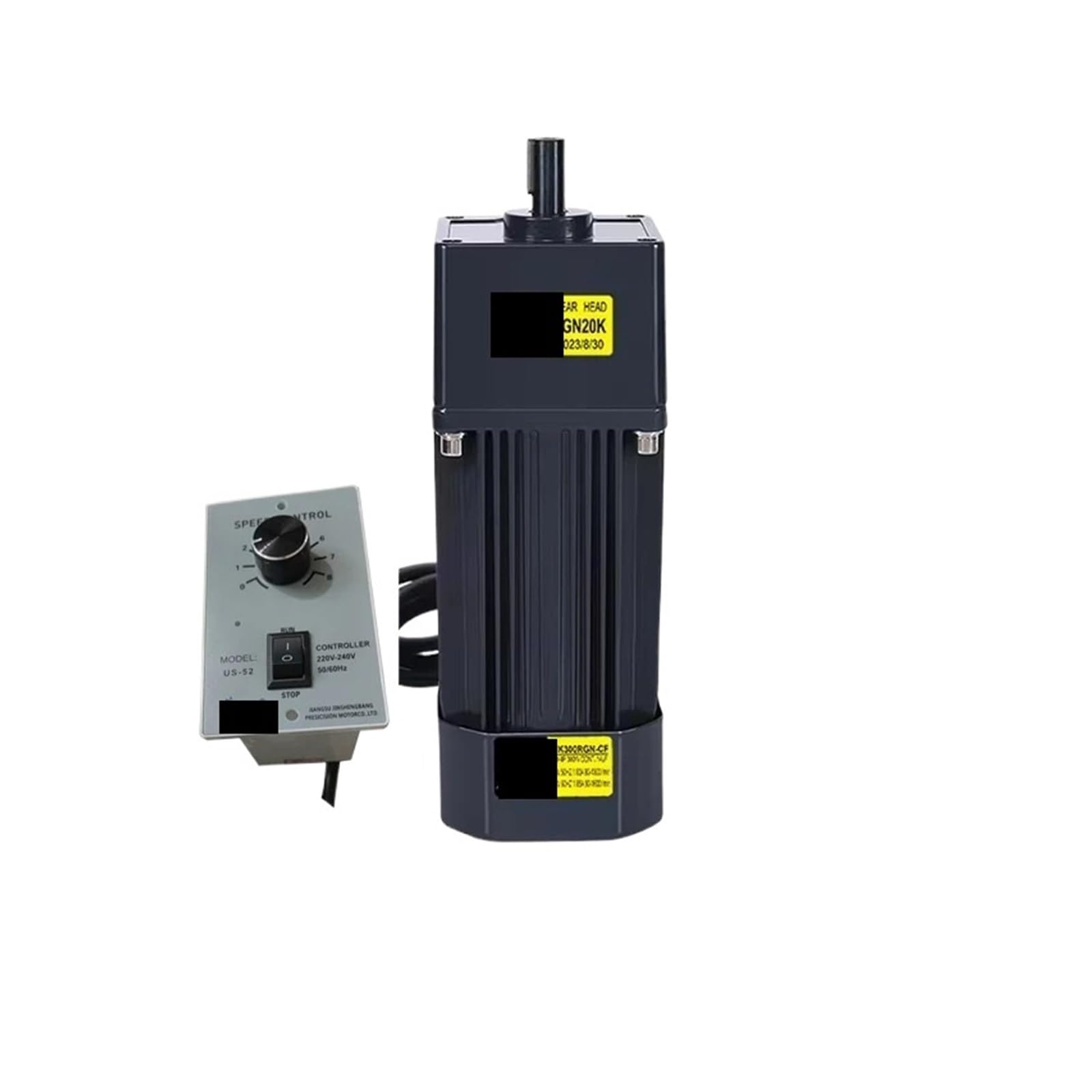 HYRBNSDLK Asynchronous Motor 300W 220V AC Gear with Speed Regulator 6IK300RGN-CF High Torque Shaft Diameter 15mm(0-27RPM)