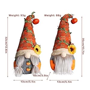 Sunflower Doll Decor, 2 Pcs Fall Gnome with Pumpkin and Sunflower Handmade Cute Faceless Doll for Home Farmhouse Kitchen Decor Shelf Tiered Tray Display Ornaments, Braids,Beard(E1065XVZ9418J) Sunflower Doll Decor 2 Pcs Fall Gnome with Pumpkin and Sunflower Handmade Cute Faceless Doll for Home Farmhouse Kitchen Decor Shelf Tiered Tray Display Ornaments BraidsBeardE1065XVZ9418J