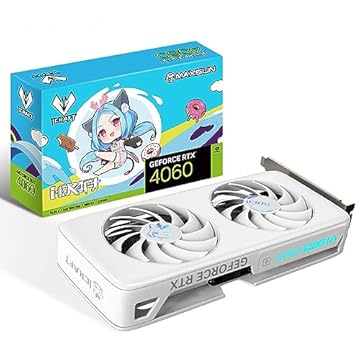maxsun Geforce Rtx 4060 Icraft Oc Acgn Edição Limitada 8Gb Gddr6 (Pcie 4.0, Dlss 3.5, Hdmi 2.1, Displayport 1.4A, Rgb, Anime Branco Gpu)