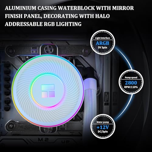 Image of Thermalright Aqua Elite 360 V5 ARGB White CPU Liquid Cooler, 360 Cooling Row Size,3xTL-S12-W PWM Fans,for AM4 /AM5,Intel LGA115X /1200 /1700 /1851, AIO CPU Cooler