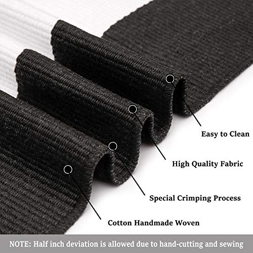 KOZYFLY Black and White Area Rug 27.5x43 Inches Striped Front Door Rug Cotton Washable Indoor Outdoor Rug Doormats Outdoor Small Striped Rugs for Kitchen Entryway Patio Front Porch Decor - Image 4