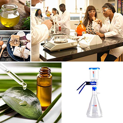 Image of Fristaden Lab Vacuum Filtration Distillation Apparatus | 500 mL | Includes 500 mL filtering flask and 300 mL graduated funnel. Backed by 1 year warranty.