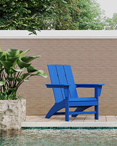 Image of POLYWOOD AD420PB Modern Adirondack Chair, Pacific Blue