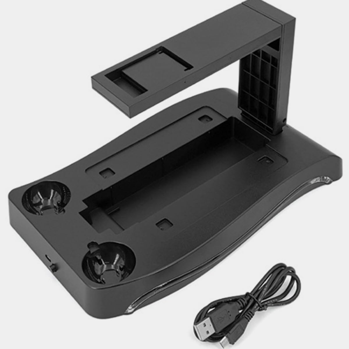 EXCEART Estación de Carga para Realidad Virtual, Soporte de Abs Negro para Consola VR, Organiza y Almacena Mandos, Adecuado para Gaming