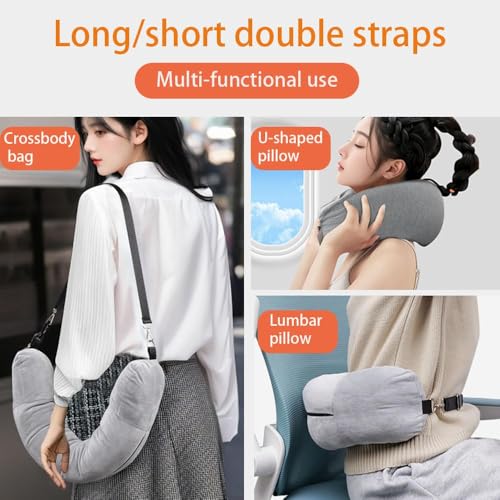 Almohada de viaje de terciopelo con almacenamiento universal miniatura 4