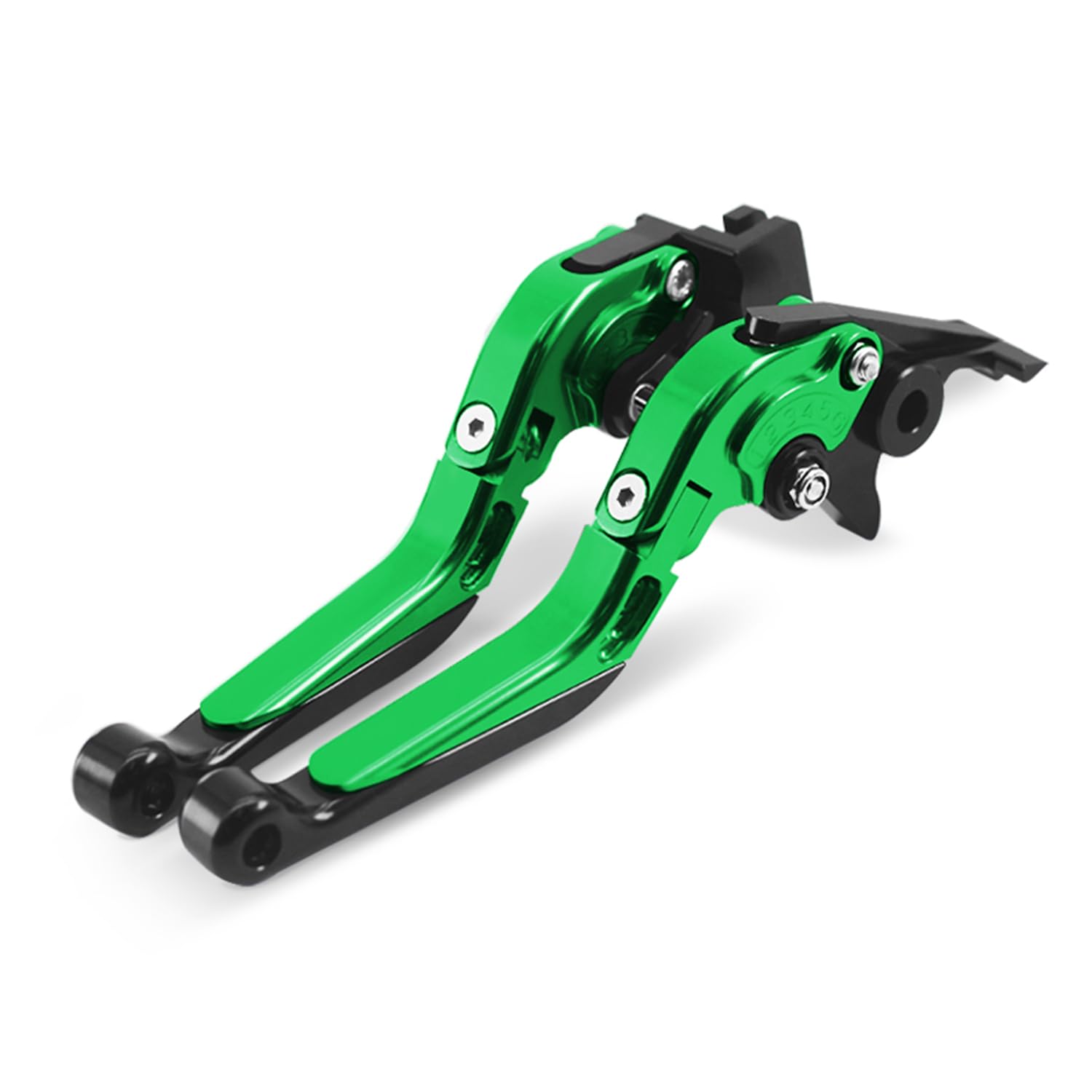 Pour Z900 Z650 NINJA650 2017-2024 Vulcan s650 2015-2024 Moto Leviers de Frein et d'Embrayage Réglables, Extensibles et Pliables, CNC Kit Levier d'embrayage Levier Frein Moto (Vert)