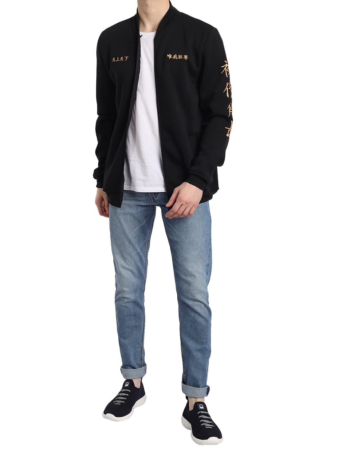 Tokyo Revengers Anime Embroidered Tokyo Manji Bomber Jacket, with Free