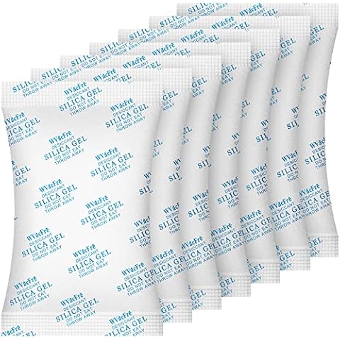 WVacFre 2 Gram(250Packs) Food Grade Moisture Absorber Silica Gel Desiccant Packets for Storage,Desiccant Beads Silica Gel Packs for Moisture Control Cover