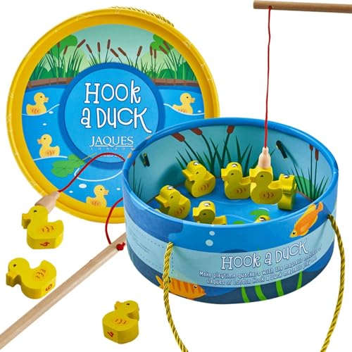 Jaques of London Hook a Duck Magnetic Fishing Game | Educational Toys for 3 Year old Boys and Girls + | Includes Educational Number Cards | Ducks Fishing Game for Kids | Since 1795