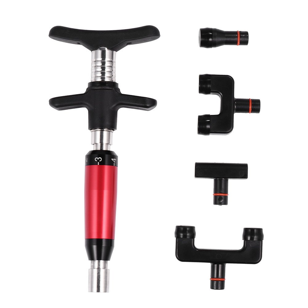 Pistola quiropráctica manual Corrector Quiropráctico Masajeador de ajuste de columna vertebral con cuatro cabezales de masaje intercambiables (manual cuatro cabezas)
