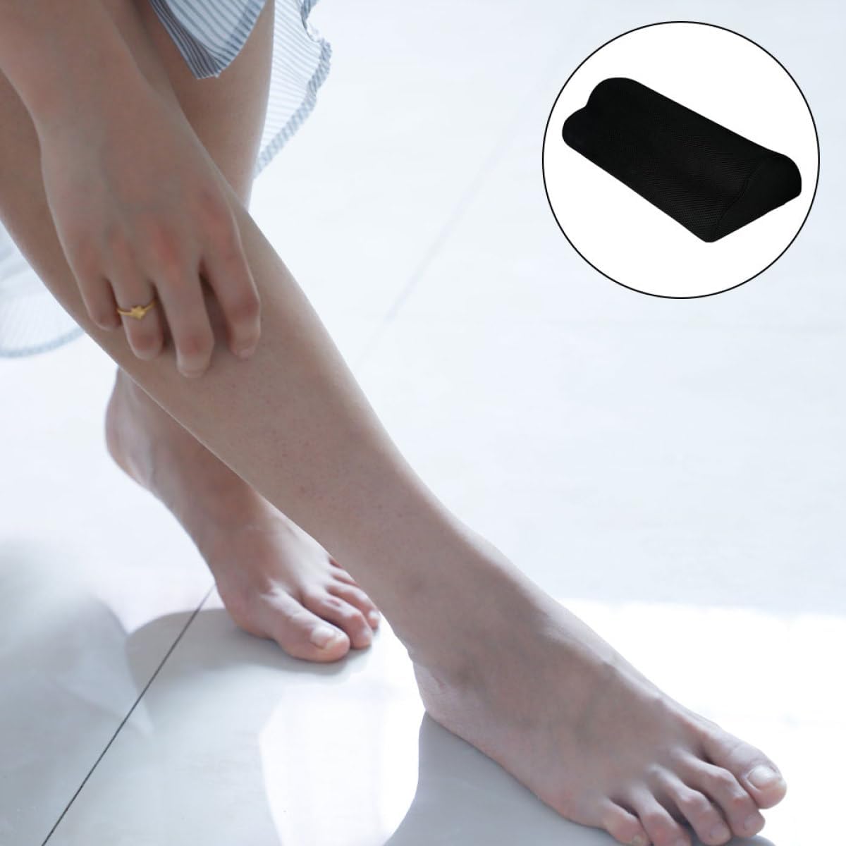 Semi-Cylindrical Foot Support Pillow Sponge Footrest Mat Cushion for Foot Relaxation Office Under Desk Footrest Pad Suitable for Work and Home Use
