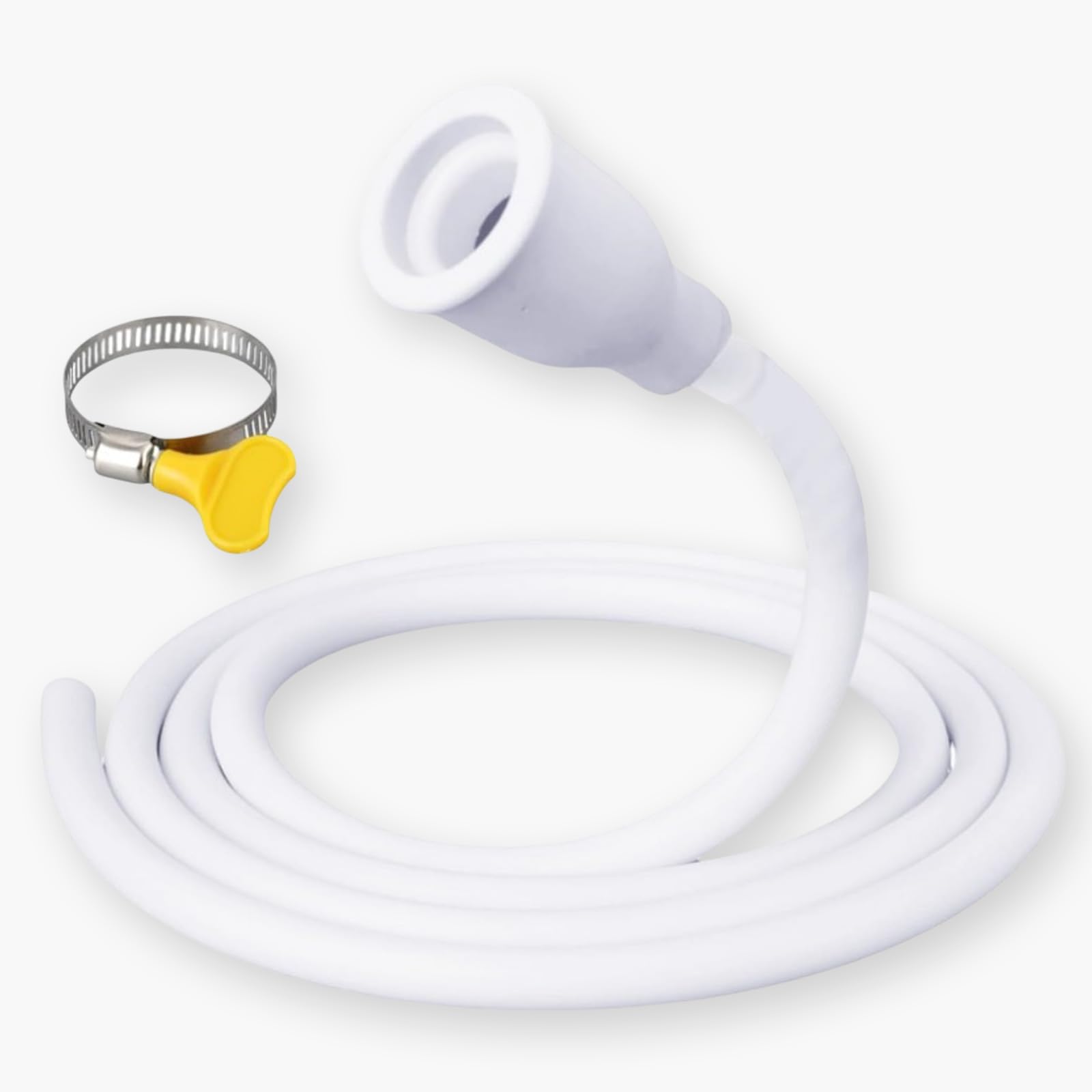 Livzikaroa 2 m Tap Hose Connector Faucet Extender with Fixing Clamp Flexible Water Fill Hose for Buckets Tanks Kitchen Sink and Gardening