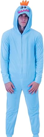 Rick and Morty Mr. Meeseeks Onesie with Butt Flap Pajama