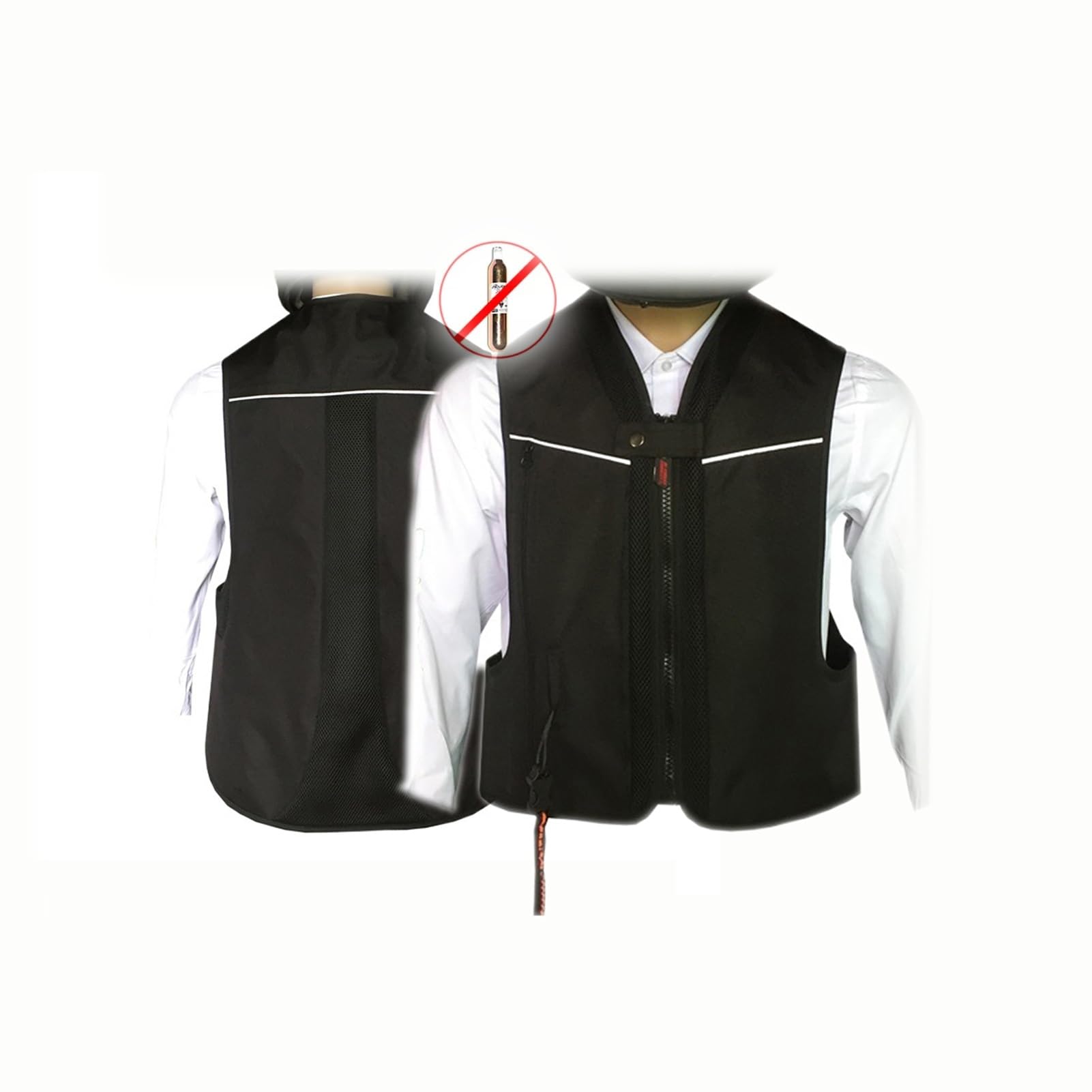 Gilet Airbag Moto Veste De Protection Airbag Motocross Professionnelle Avancée 0,15 S Déclenche L'airbag Corporel(Nero,Large)