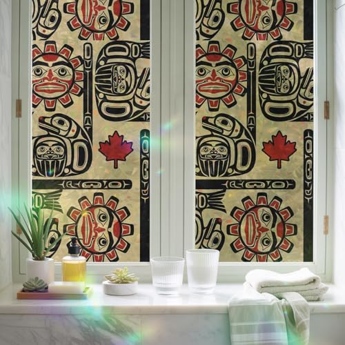 Película decorativa de privacidad para ventana 17.7" x 39.3" (2 piezas) miniatura 3