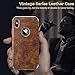 LOHASIC for iPhone Xs Max Leather Case, Luxury Ultra Slim Soft Flexible Hybrid Bumper Non-Slip Grip Full Body Shockproof Protective Cover Cases Compatible with iPhone Xs Max 6.5 inch (Vintage Brown)