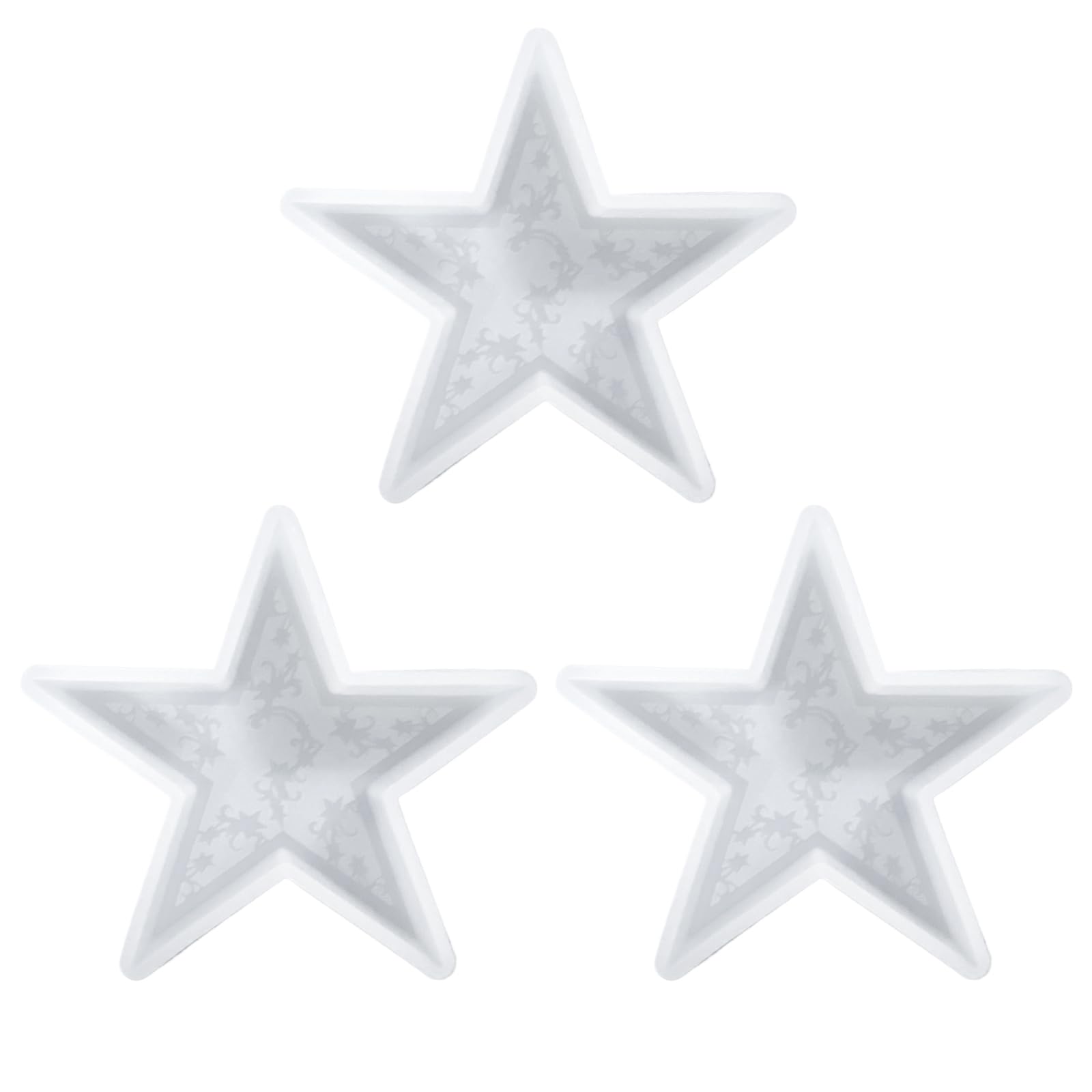 LUCKGONI Multipurpose Sturdy Silicone Star Candle Holders Mould Set Portable for Resin Plasters Craft Supplies Assorted Size