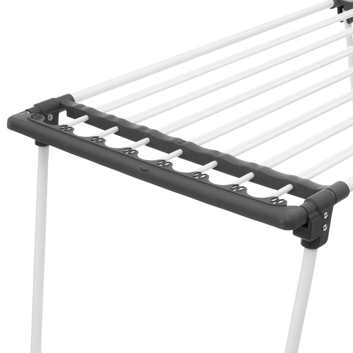 5 five simply smart 5five - Tendedero Plegable de 17 Metros con Tubos Extensibles - para Interior y Exterior, Tancarville, Acero Inoxidable, con 4 Ruedas
