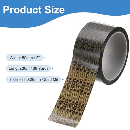 Image of PATIKIL Antistatic Tape, 2.36 Mil Thick, 2 Inch x 39 Yards Conductive Adhesive Grid ESD Tape for Circuit Board Laptop Mobile Phone Communication Electronics Parts Black /Yellow
